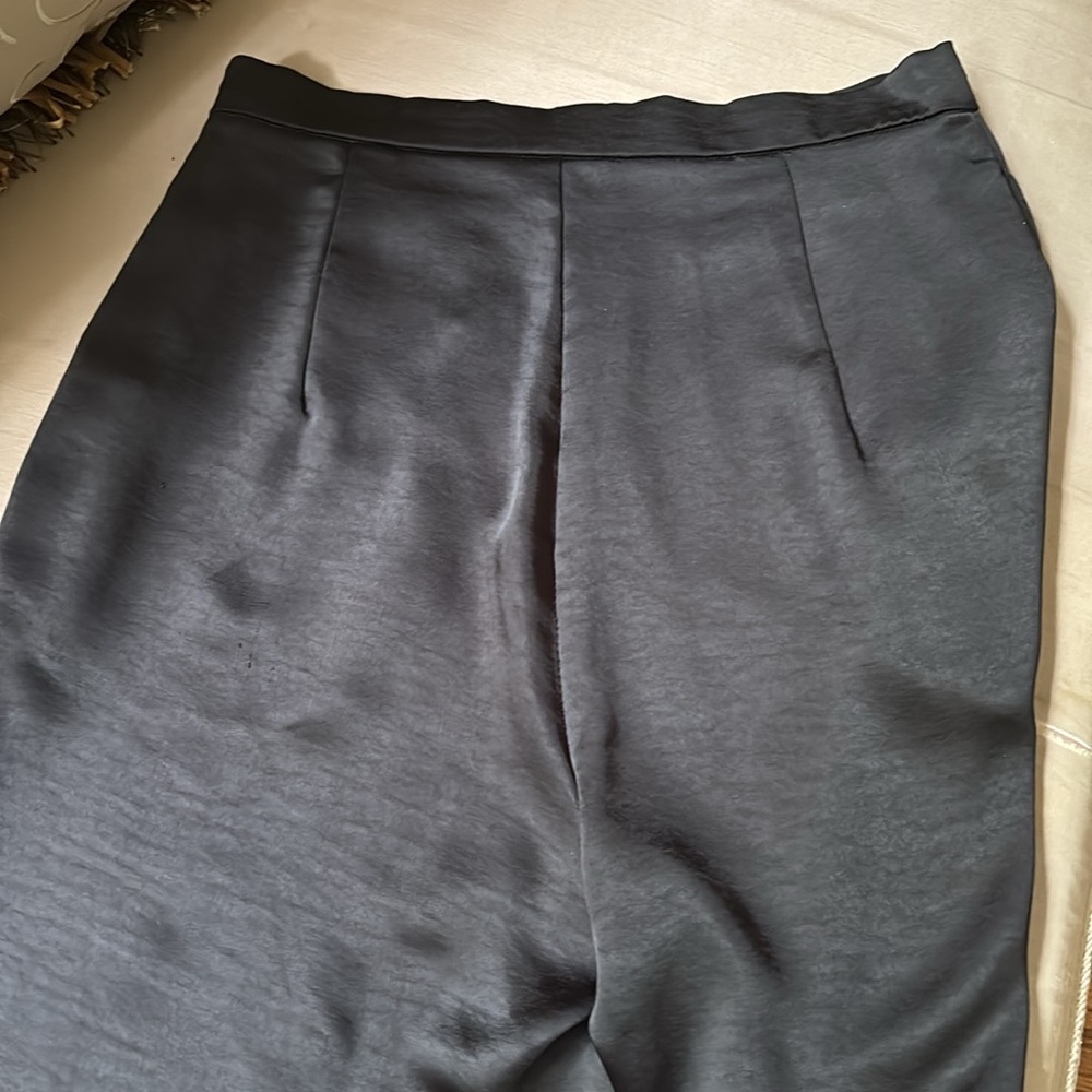 Nasty Gal satin the mood wide leg fool length trousers pants sz.4 (US0) - Picture 11 of 15